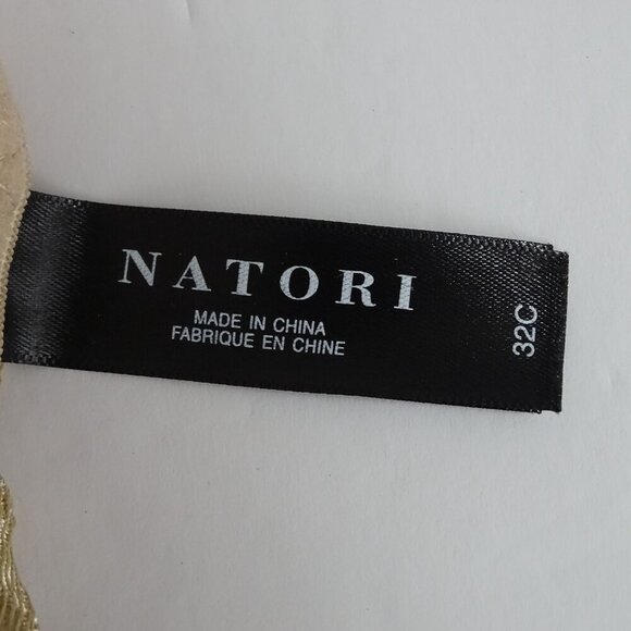 Natori Feathers T-Back Bra 32C Contour Cups Tan Lightly Padded Front Closure NEW - Picture 10 of 11